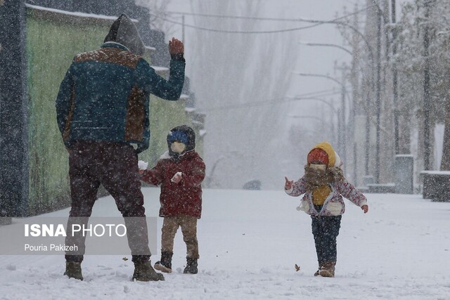 بارش برف و باران در ۱۳ استان کشور