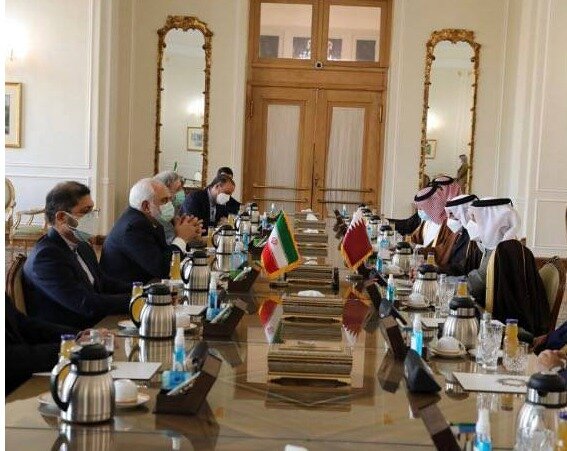 وزیر خارجه قطر با ظریف دیدار کرد وزیر خارجه قطر با ظریف دیدار کرد