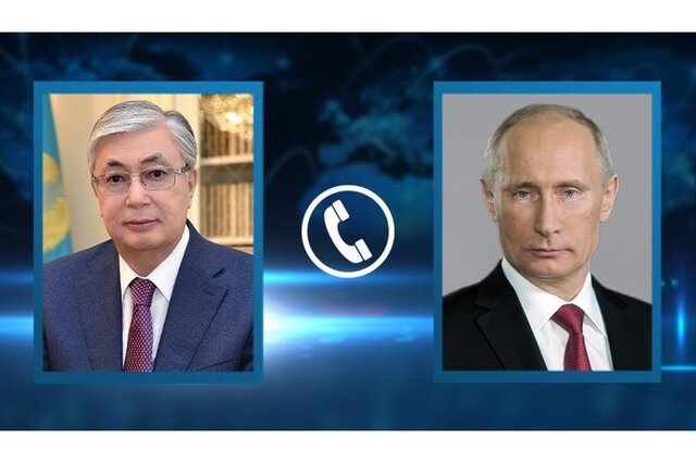 روسای جمهوری روسیه و قزاقستان گفت‌وگو کردند