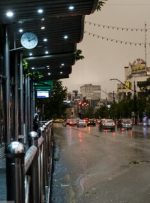 رگبار باران و وزش باد شدید در تهران