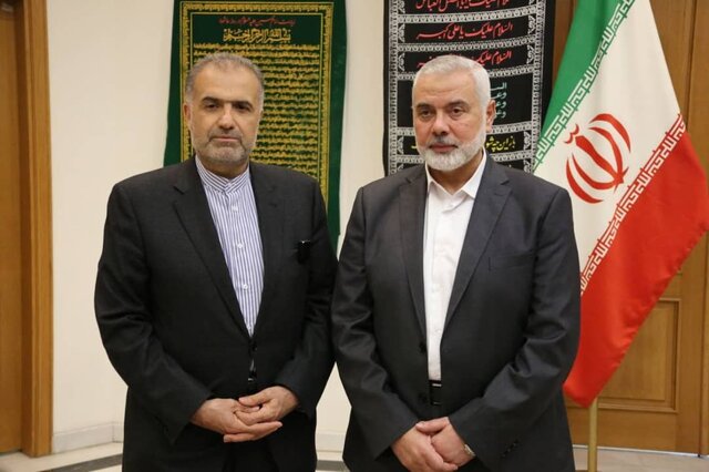دیدار سفیر ایران در روسیه با اسماعیل هنیه دیدار سفیر ایران در روسیه با اسماعیل هنیه