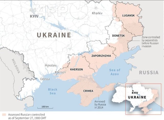 پوتین فردا قراردادهای الحاق مناطق دونباس را امضا می‌کند