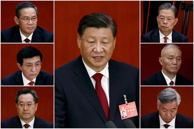 شی جینپینگ برای سومین دوره دبیرکل حزب کمونیست چین شد/ رونمایی از تیم جدید