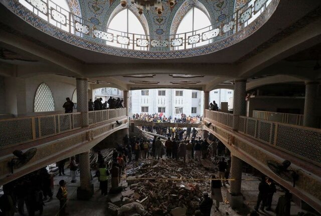افزایش تلفات انفجار مسجد پیشاور پاکستان به ۸۳ تن