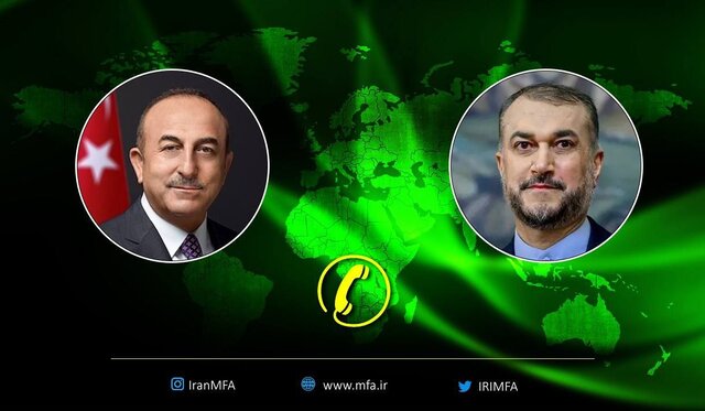 گفتوگوی امیرعبداللهیان با چاووش اوغلو گفتوگوی امیرعبداللهیان با چاووش اوغلو