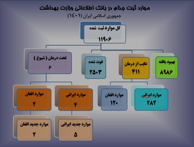 آخرین وضعیت شیوع جذام در ایران / شناسایی ۷ مبتلای جدید در ۱۴۰۱