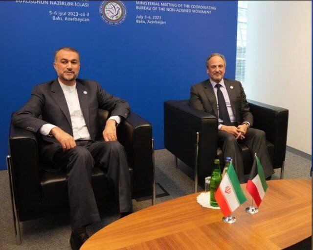 گفتوگوی امیرعبداللهیان با همتای کویتی خود گفتوگوی امیرعبداللهیان با همتای کویتی خود