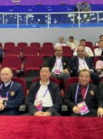 حضور وزیر ورزش و رئیس کمیته المپیک چین در محل مسابقات ووشو