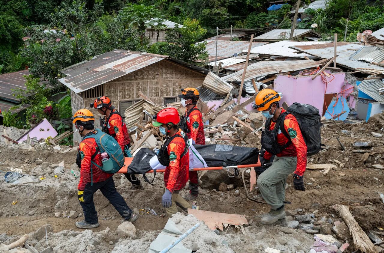 شمار قربانیان رانش زمین در فیلیپین به ۵۴ نفر افزایش یافت