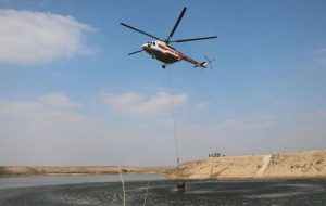 انجام ۶ سورت پروازی بالگرد هلال‌احمر برای اطفای حریق جنگل توسکستان گرگان